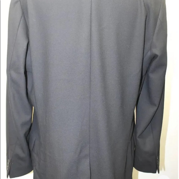 DKNY Men Blazer Black 40R Wool Italian Fabric Made In Hungary 2 Buttons - Picture 9 of 13